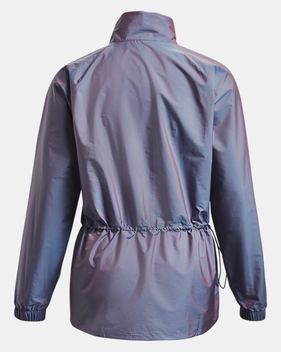 Women's UA Woven Iridescent Jacket, Blue, pdpMainDesktop image number 7